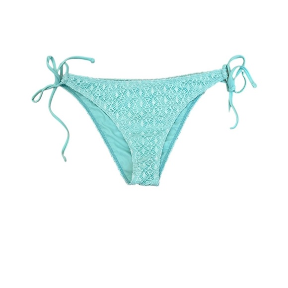 Berlook Mesh Tropical Teal String Bikini bottom, size large - Picture 3 of 6